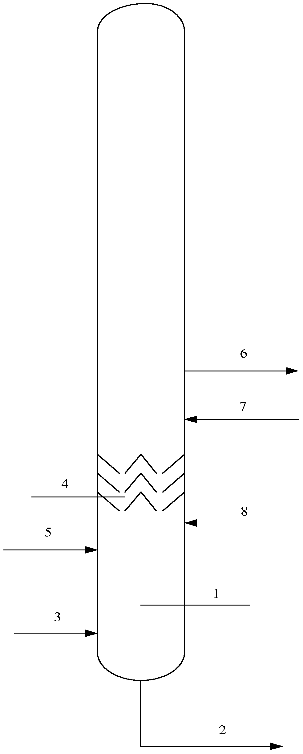 A method for controlling the bottom liquid level and reaction severity of fractionation tower