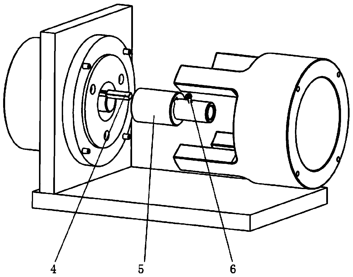 Service life testing device for magnetic damping type motor