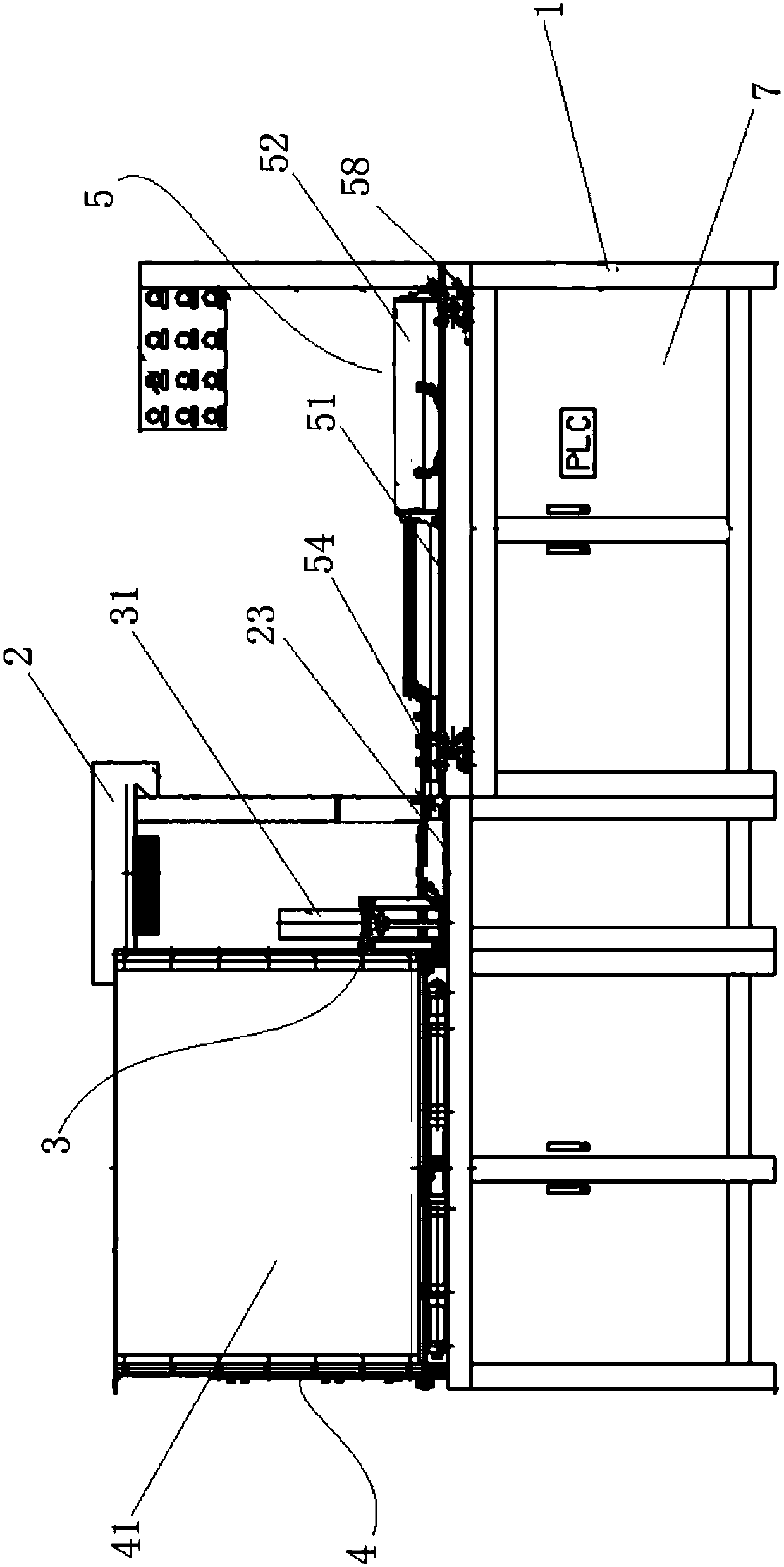 Inner fin inserting machine for flat tube of automobile intercooler