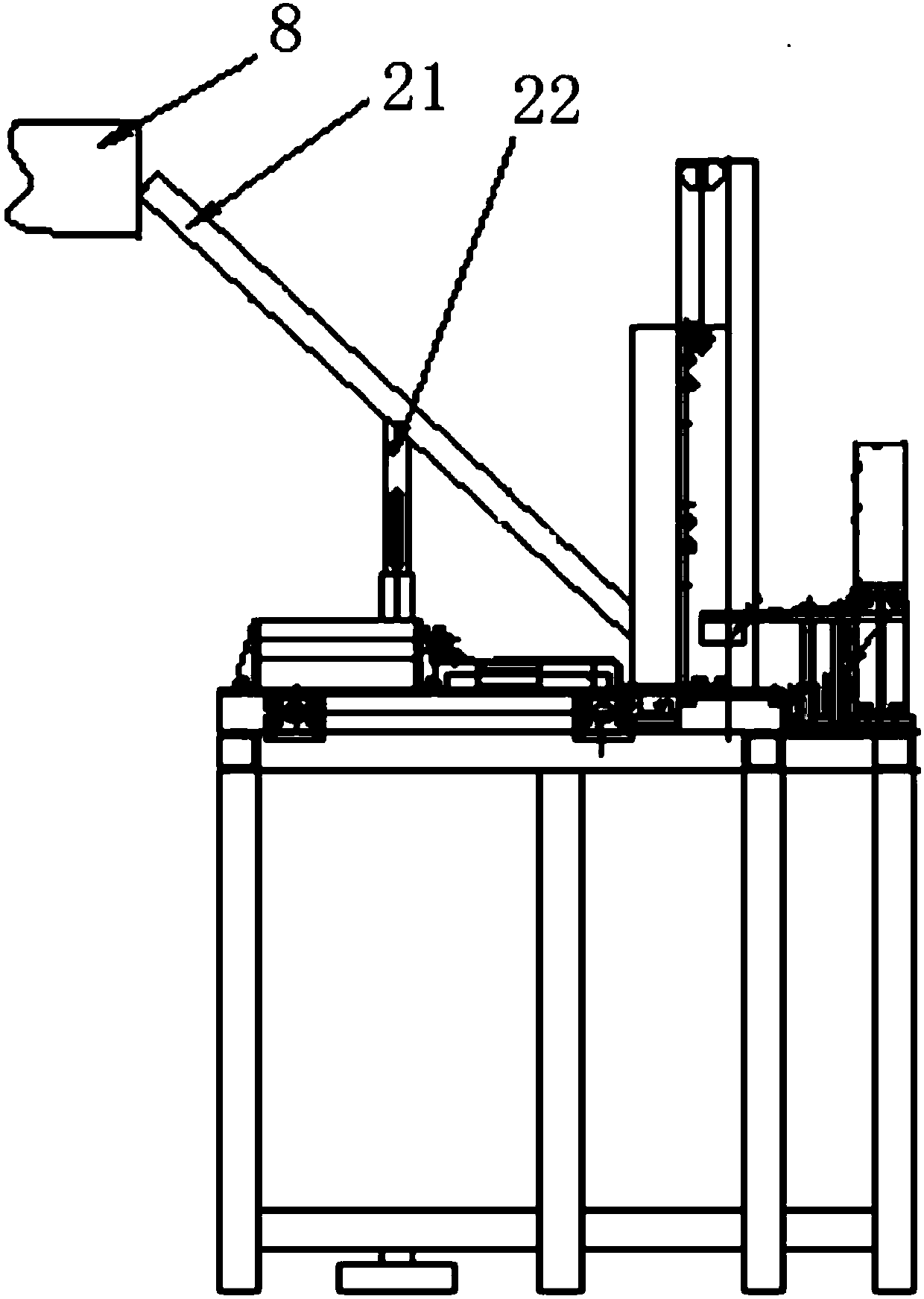 Inner fin inserting machine for flat tube of automobile intercooler