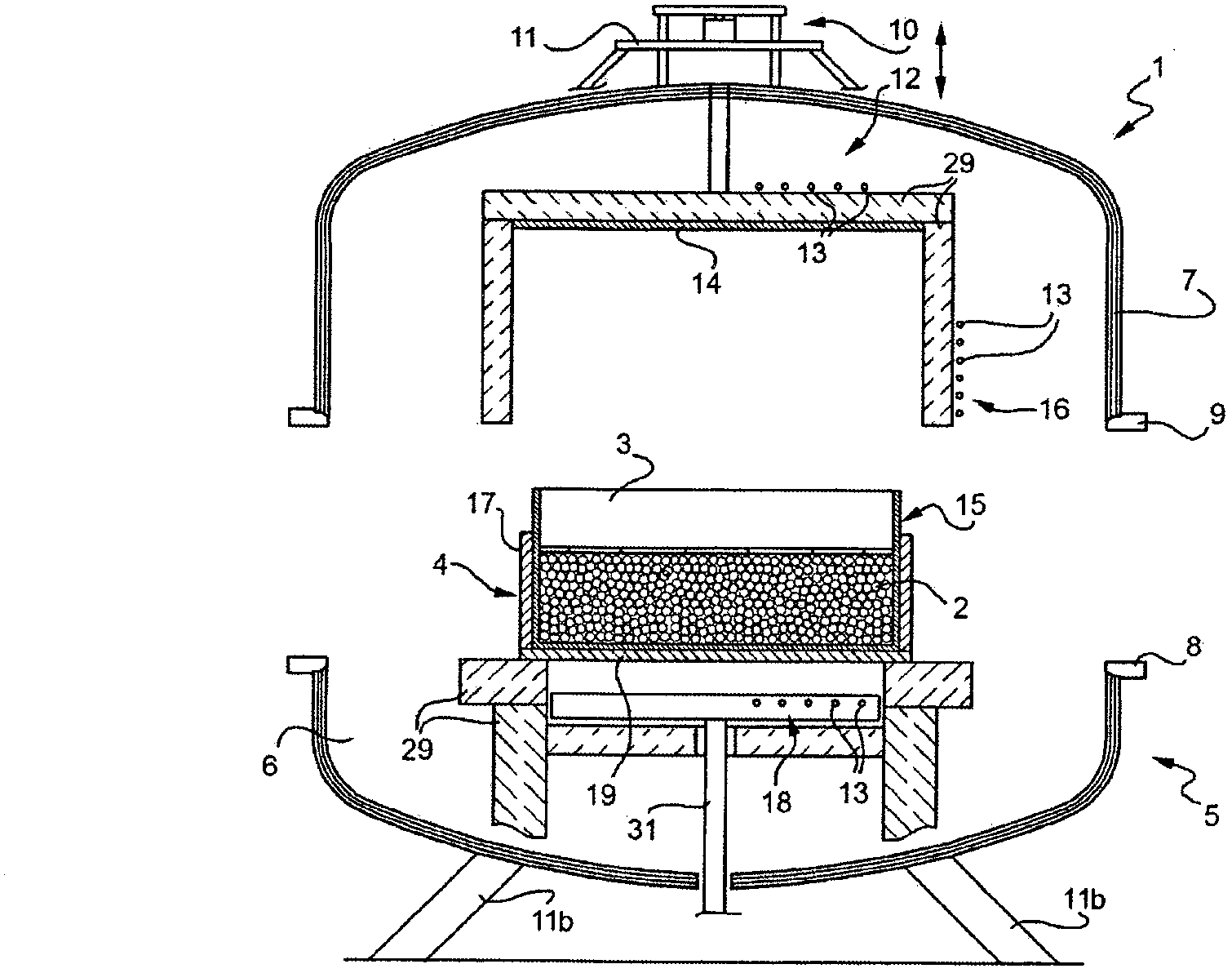 Method and device for obtaining a multicrystalline semiconductor material, in particular silicon