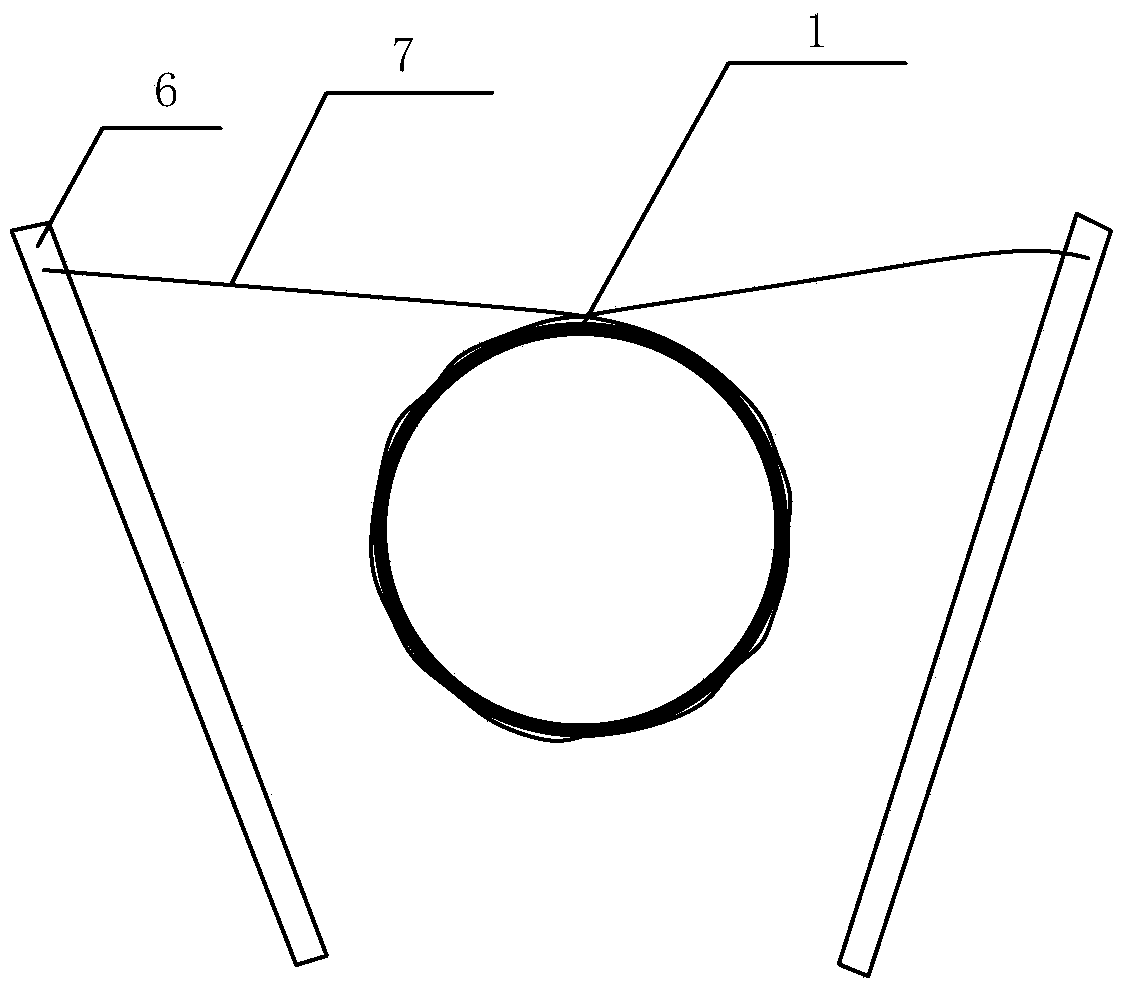 A pipe body restraint device in pressure relief of high-pressure metal gas pipeline pressure blasting test