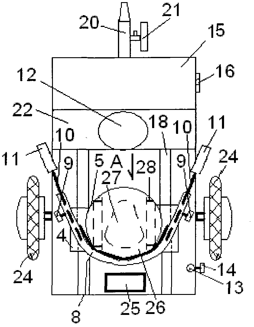 Multifunctional electric cart facilitating defecation of high paraplegia patient