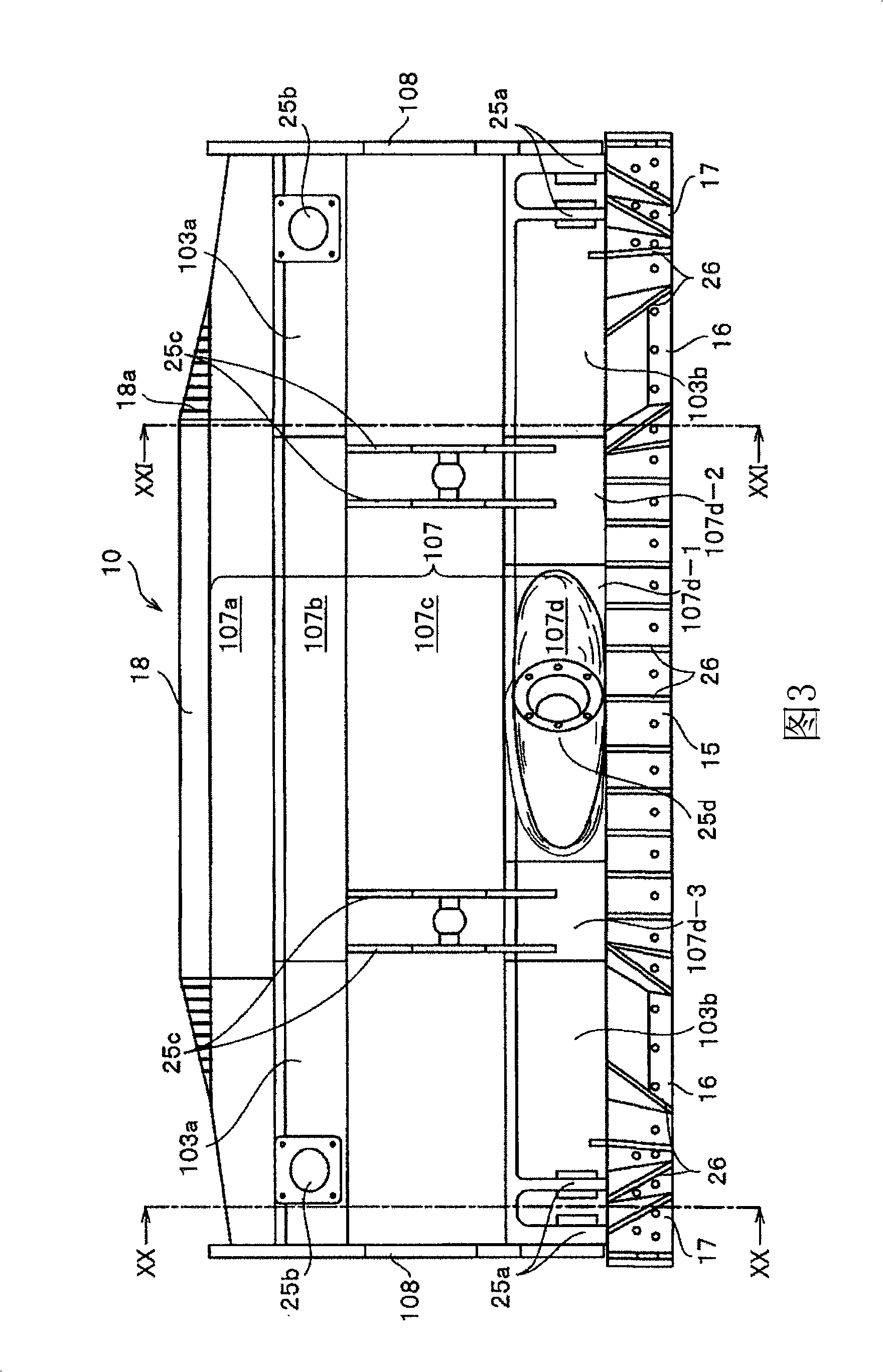 Blade device for working machine and working machine mounted with the same