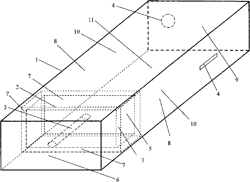 Short circuit tube temperature compensation rectangular waveguide resonant cavity