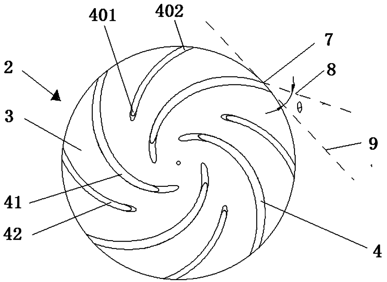 High-lift pump impeller for electric automobile