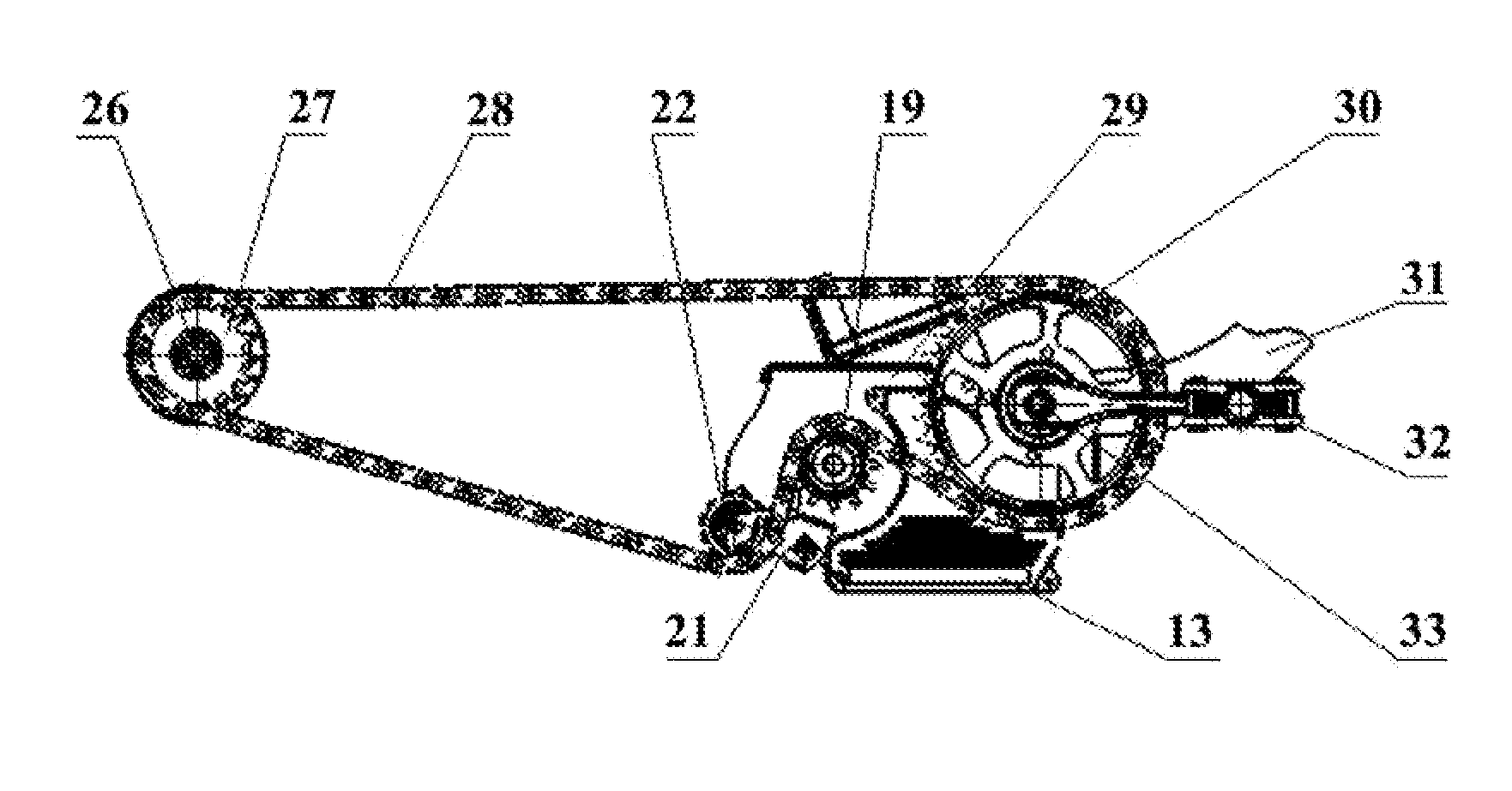 Middle electric motor drive unit for electric bicycle