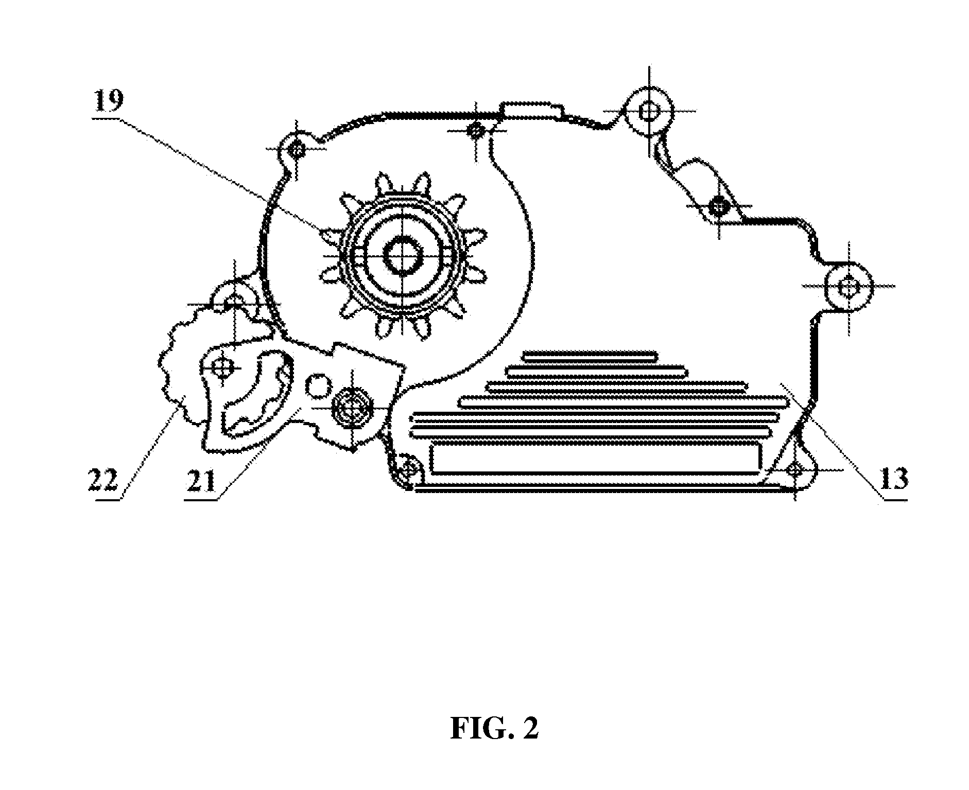 Middle electric motor drive unit for electric bicycle