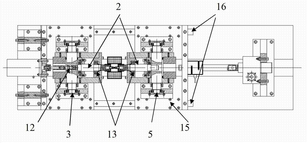 Rotating bending fatigue test device and method with axial load control function