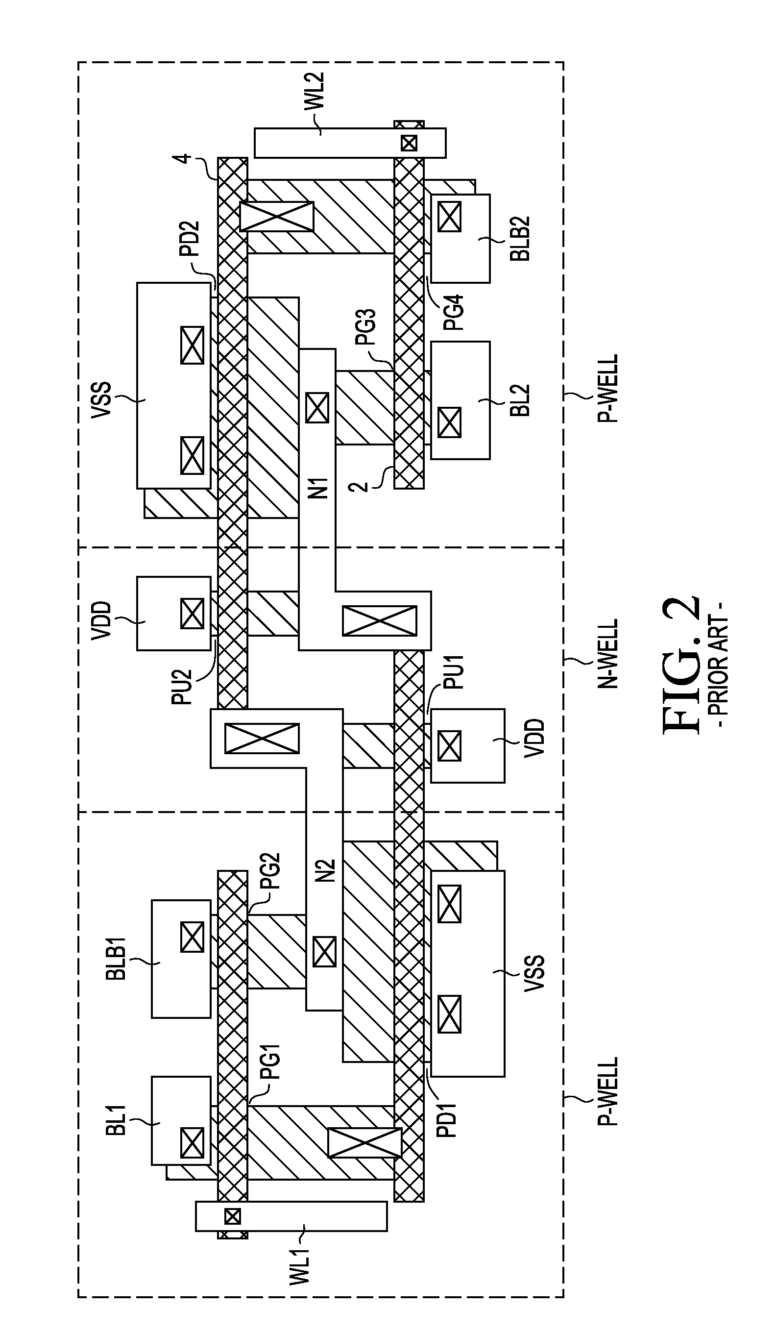 Dual port static random access memory cell layout