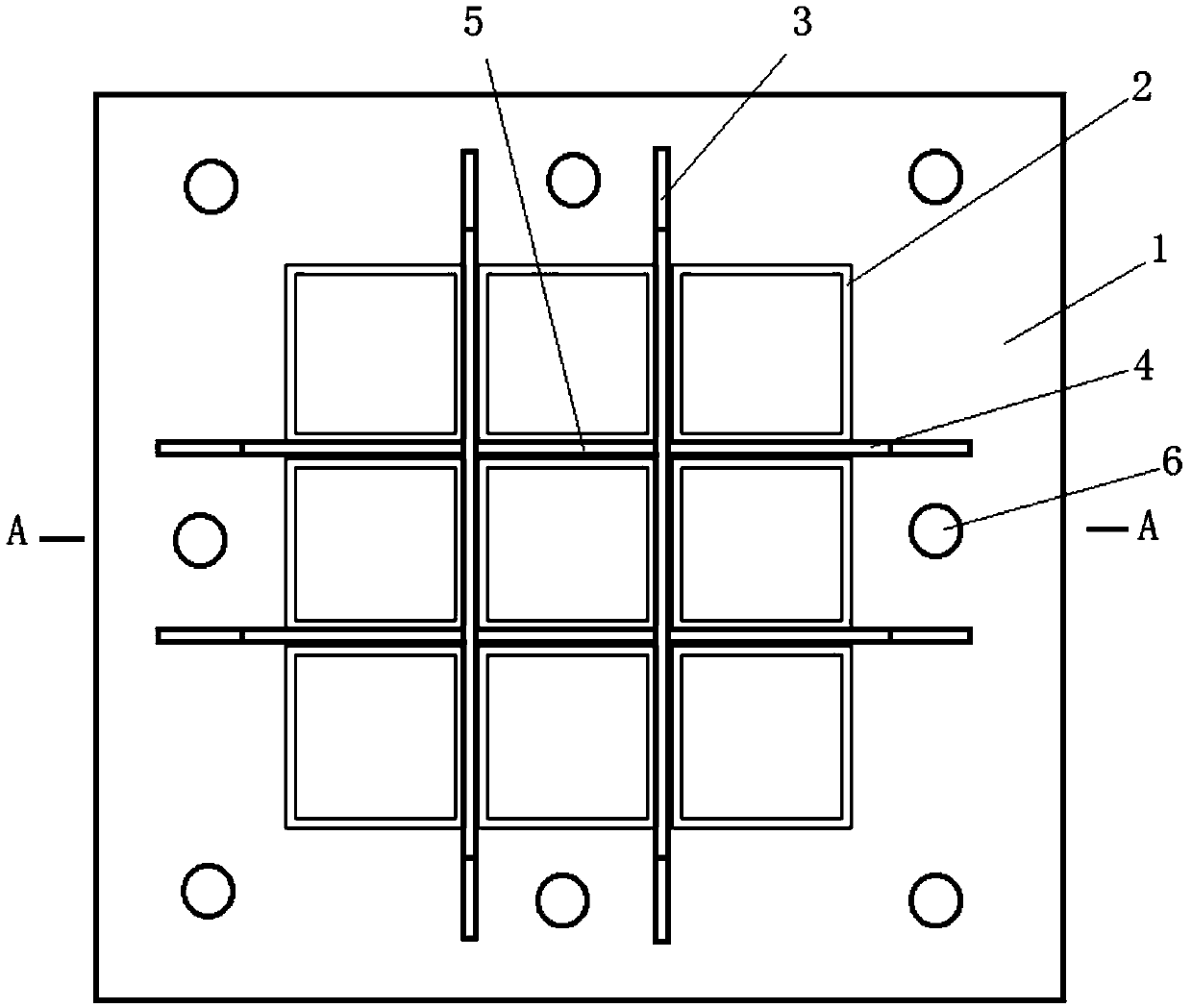 An exposed column foot node component for installing steel columns