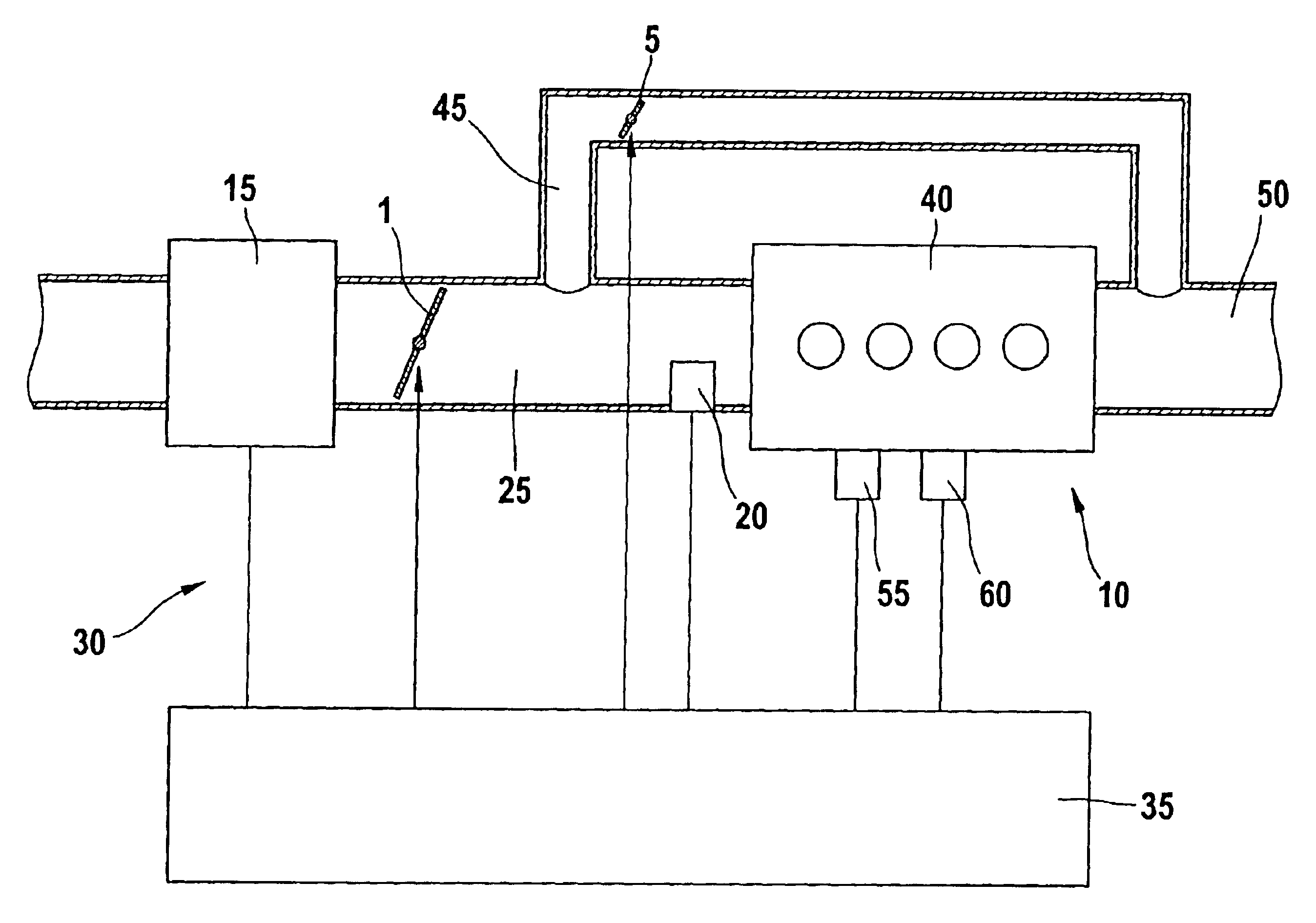 Method and arrangement for determining an impact-free extremal actuating position of an actuating member of an internal combustion engine