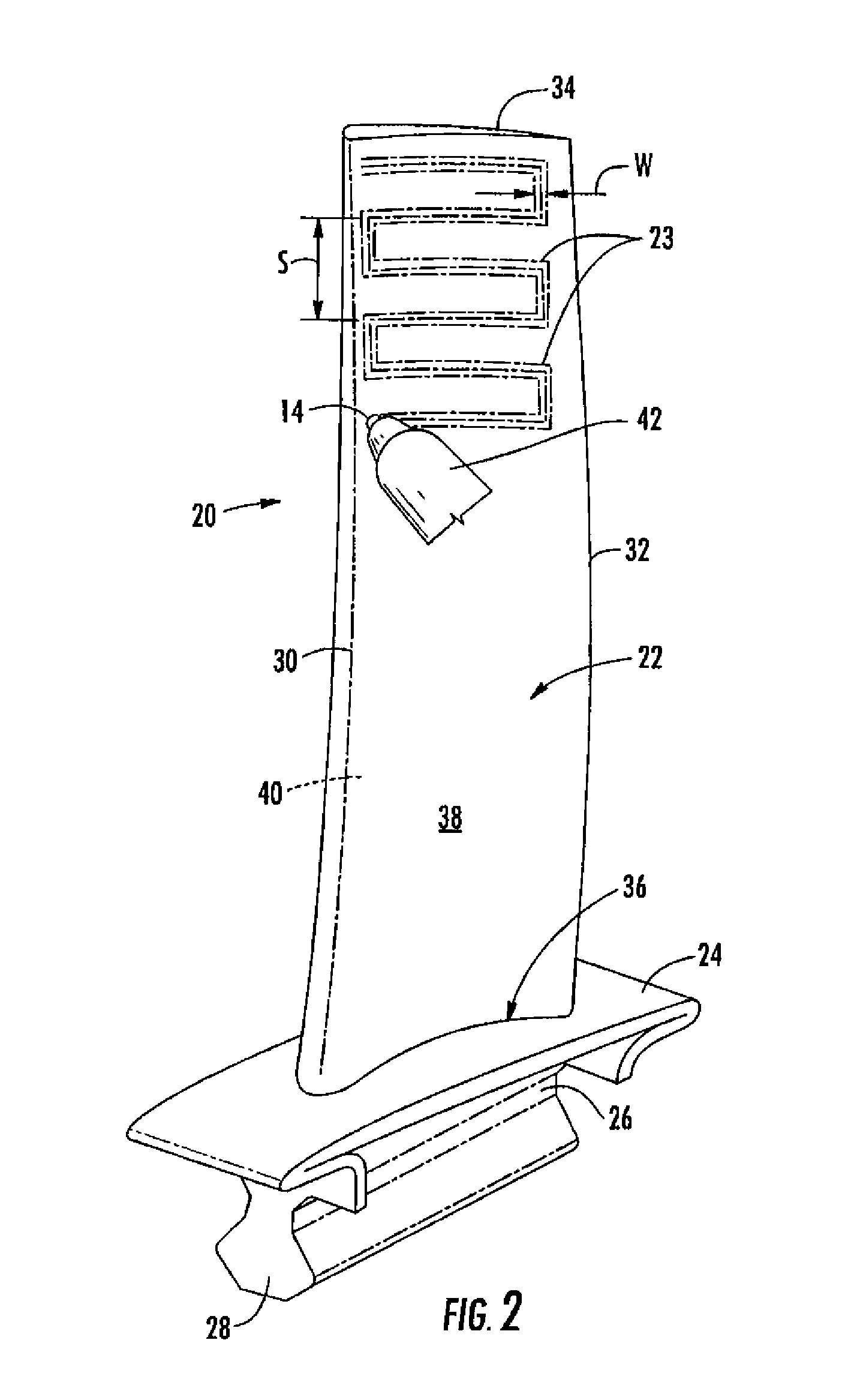 Component of variable thickness having residual compressive stresses therein, and method therefor