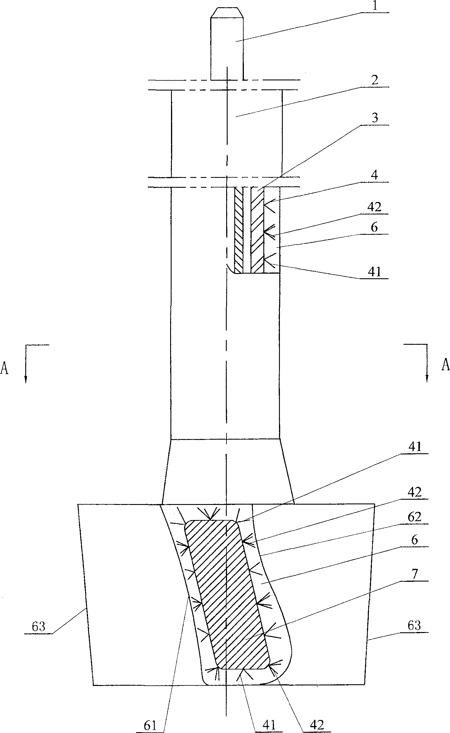 Molten iron desulfurization stir head