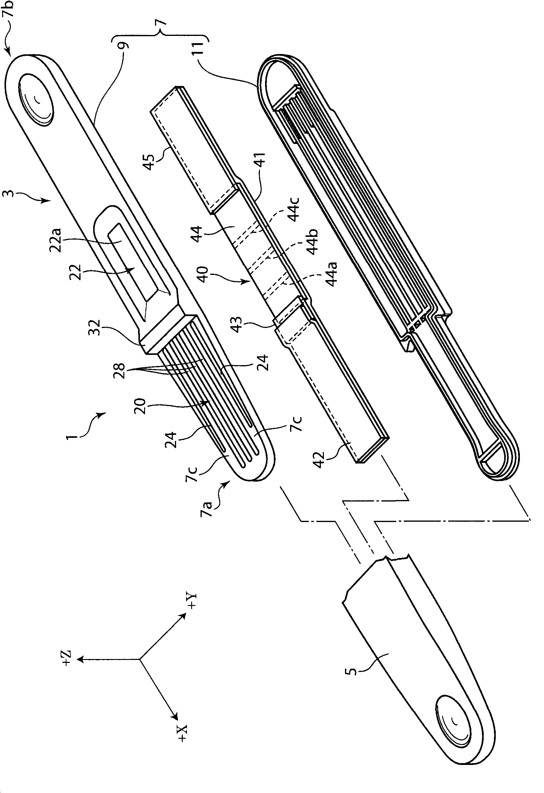 Urine test equipment and stick-shaped container