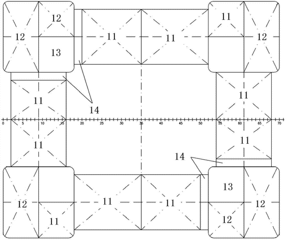 Semi-submersible type production platform of reservoir oil positioned below water surface