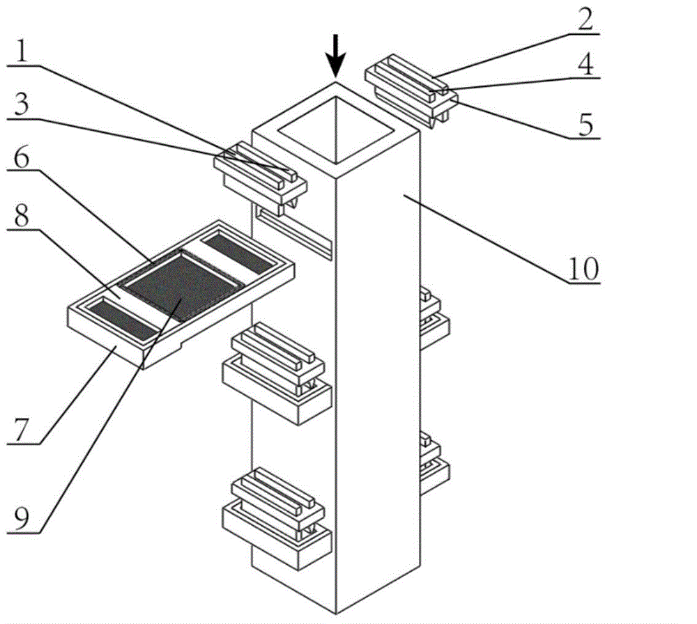 On-line detection sensor for content of ferromagnetic abrasive particles in lubricating oil