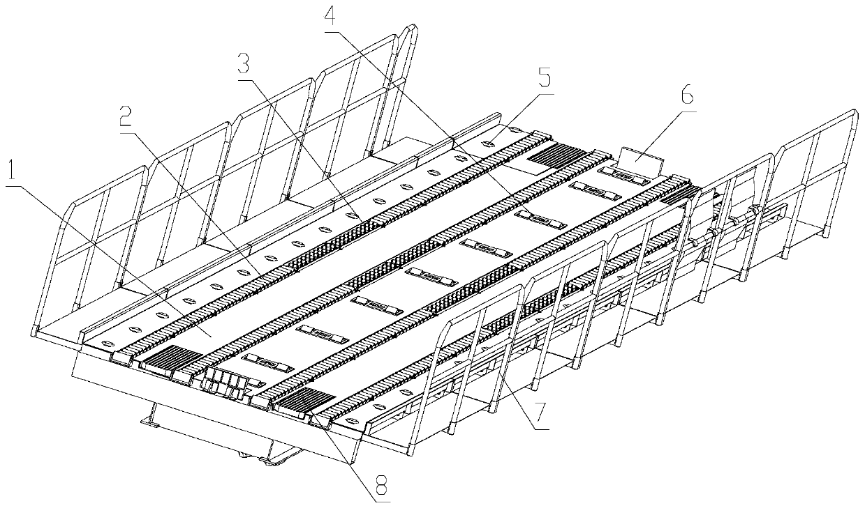 A transport platform with a reversible raceway