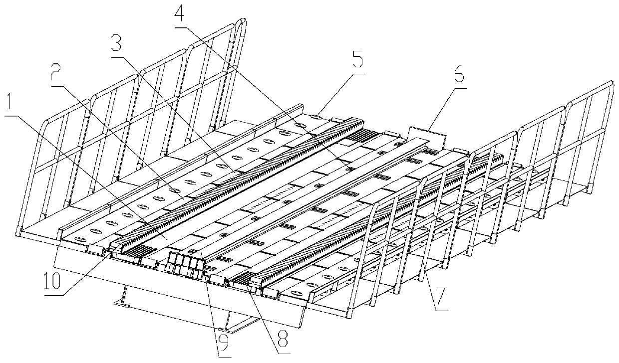 A transport platform with a reversible raceway