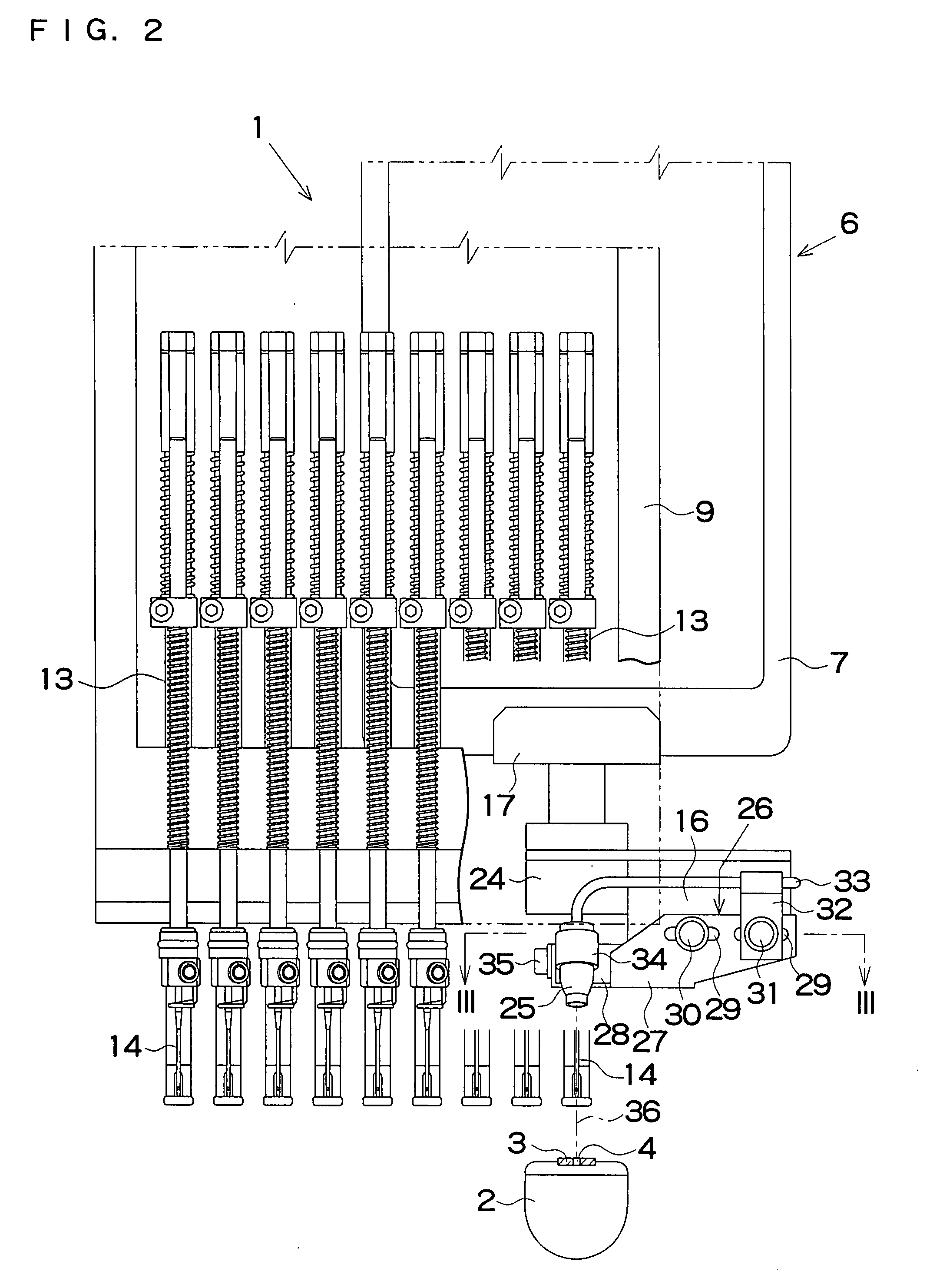 Multi-needle type embroidery sewing machine