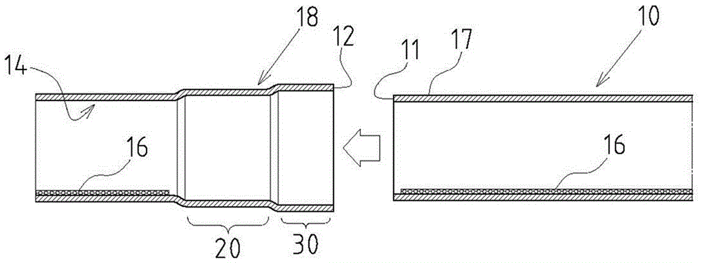 Pipe end butt joint type loop type heat pipe