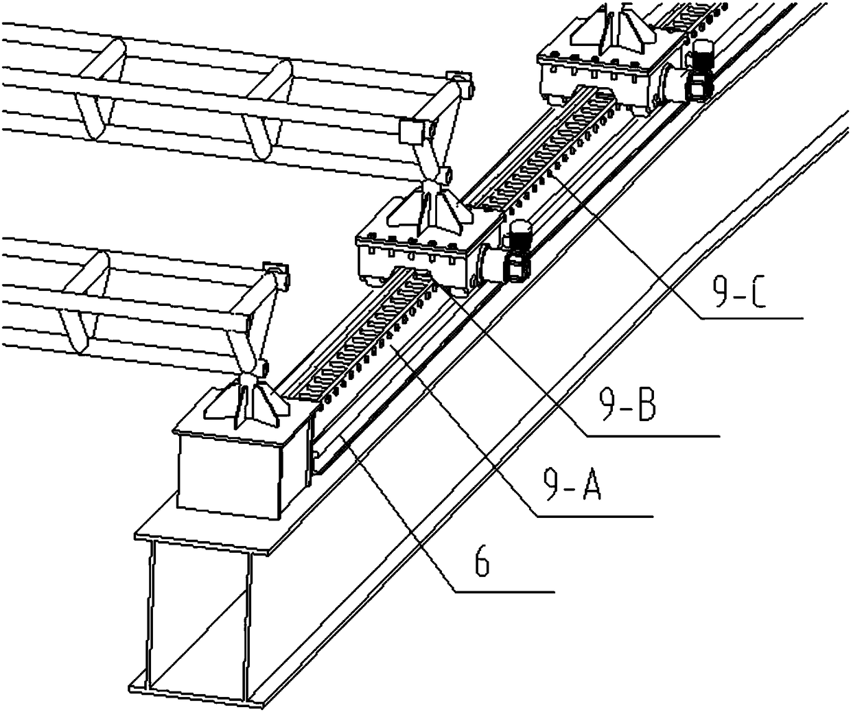 Transverse-moving folding type membrane structure retractable roof and open-close method