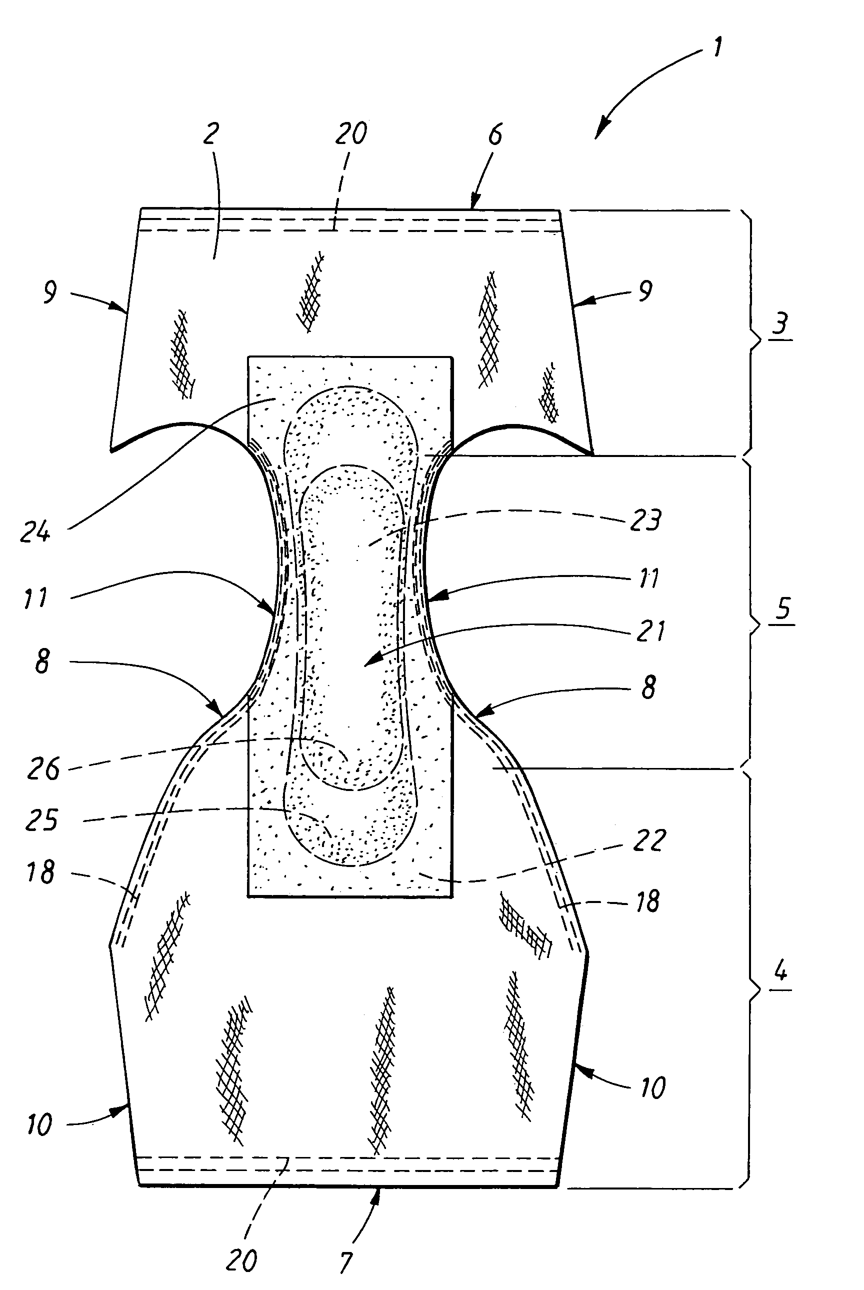 Pant-shaped article with improved fit