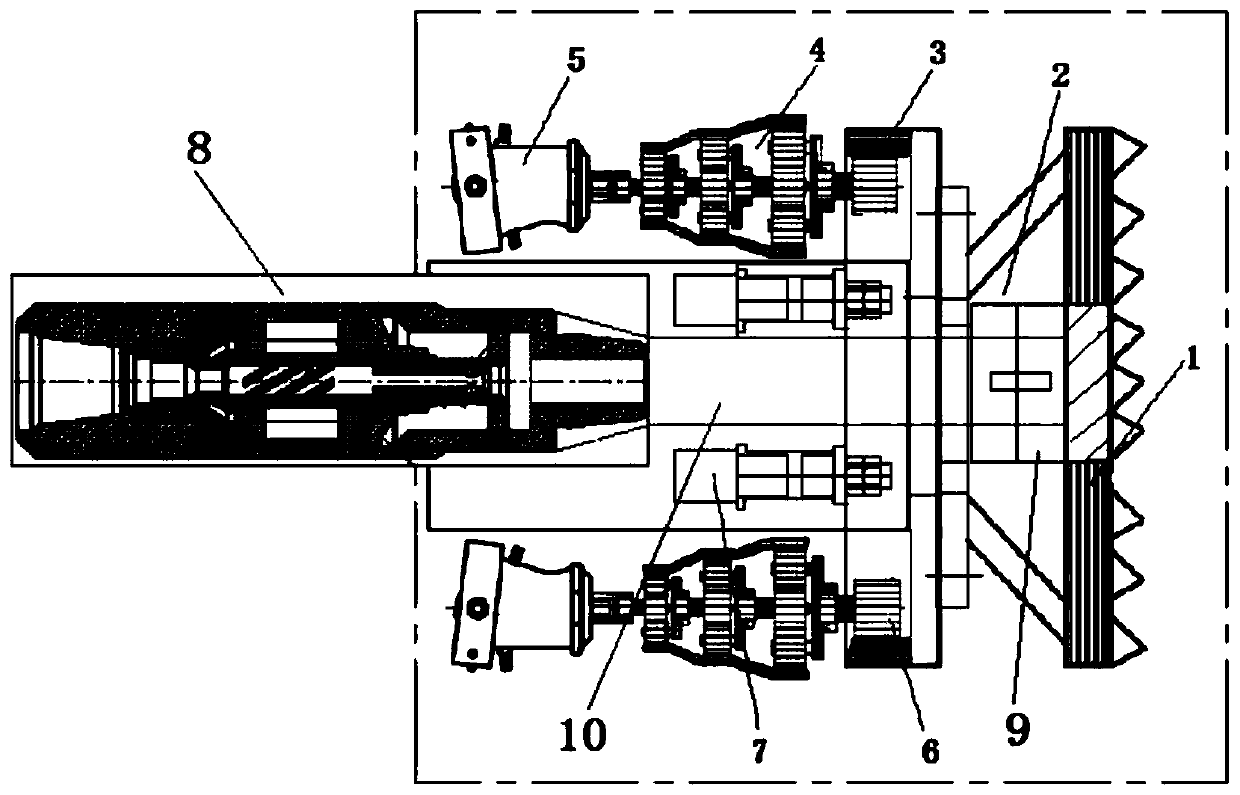 A tbm construction device for weak and broken surrounding rock