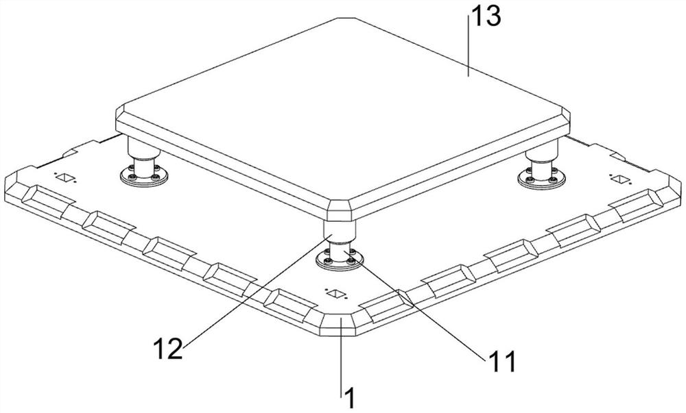 Base capable of improving shock resistance of cultural relic cabinet