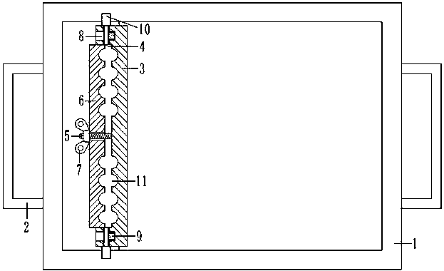 Four-line grid quick drawing device in English teaching board