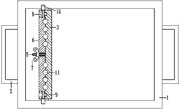 Four-line grid quick drawing device in English teaching board