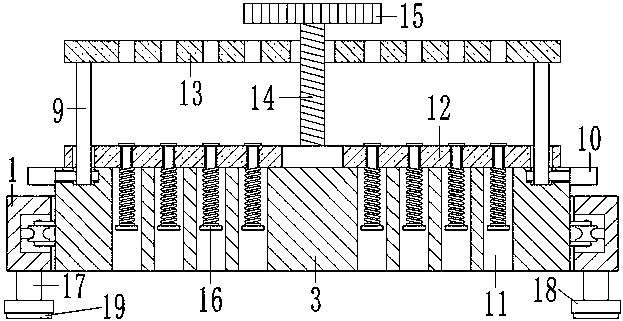 Four-line grid quick drawing device in English teaching board