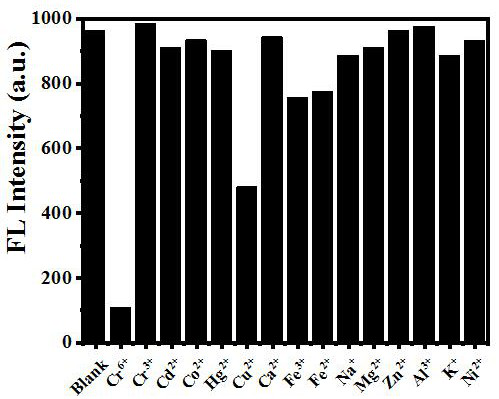 Method for rapid fluorescence detection of chromium content