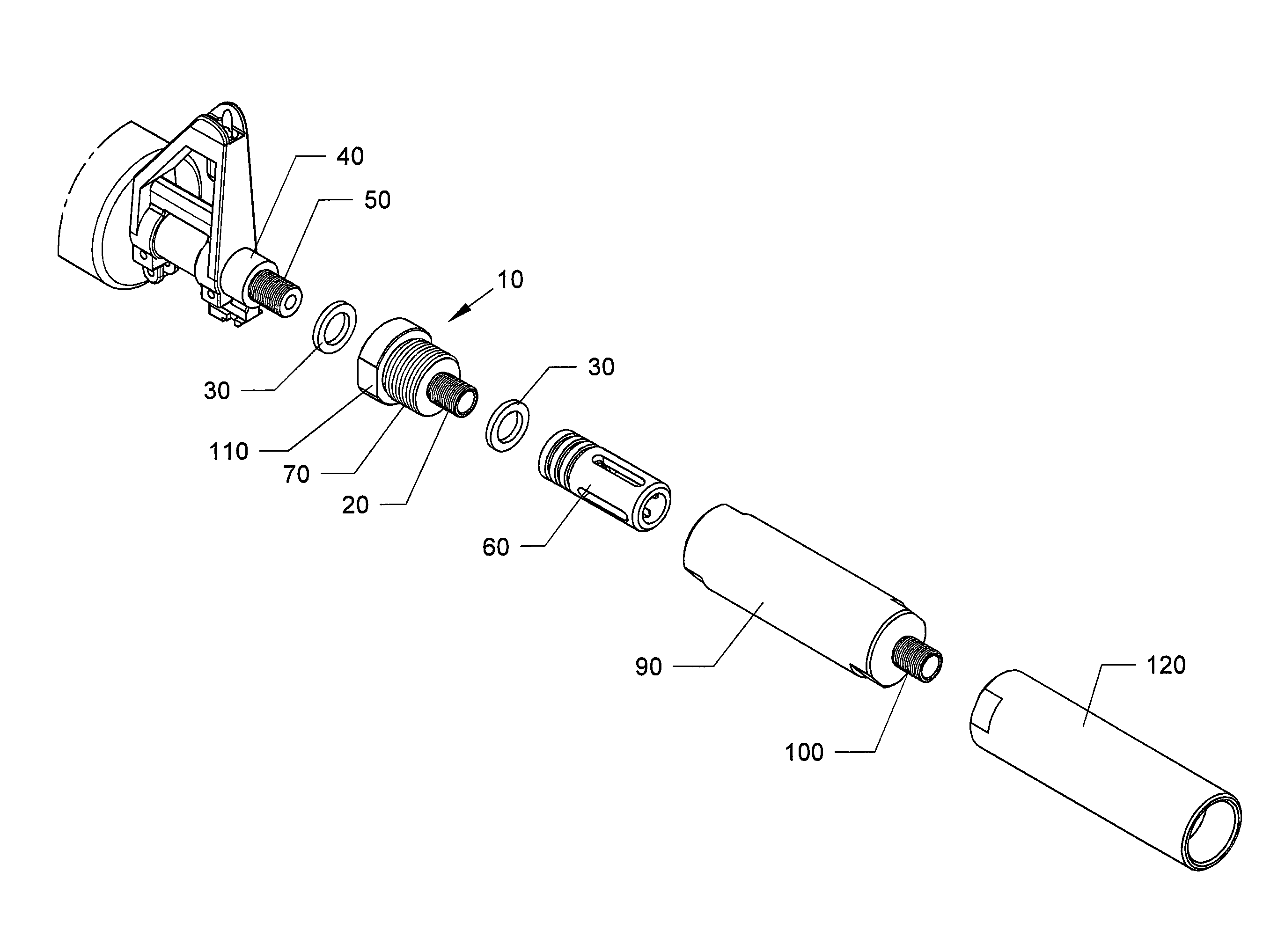 Integrated muzzle adapter coupling system