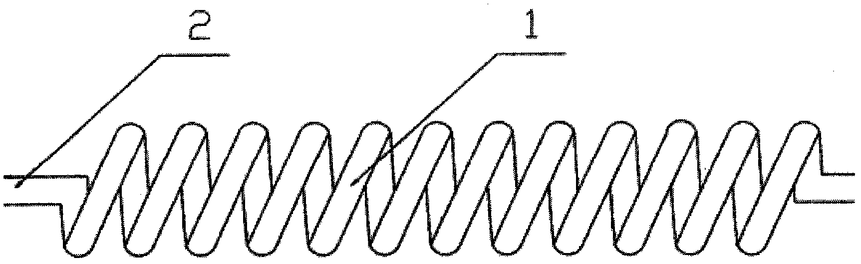 Elliptical and flat spiral heat exchange tube and processing technology thereof