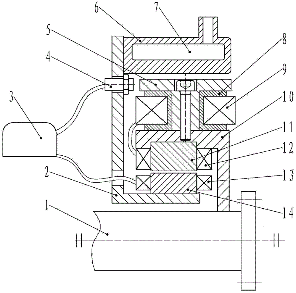 Liquid cooling auto-excitation-type eddy current retarder without electric brush structure