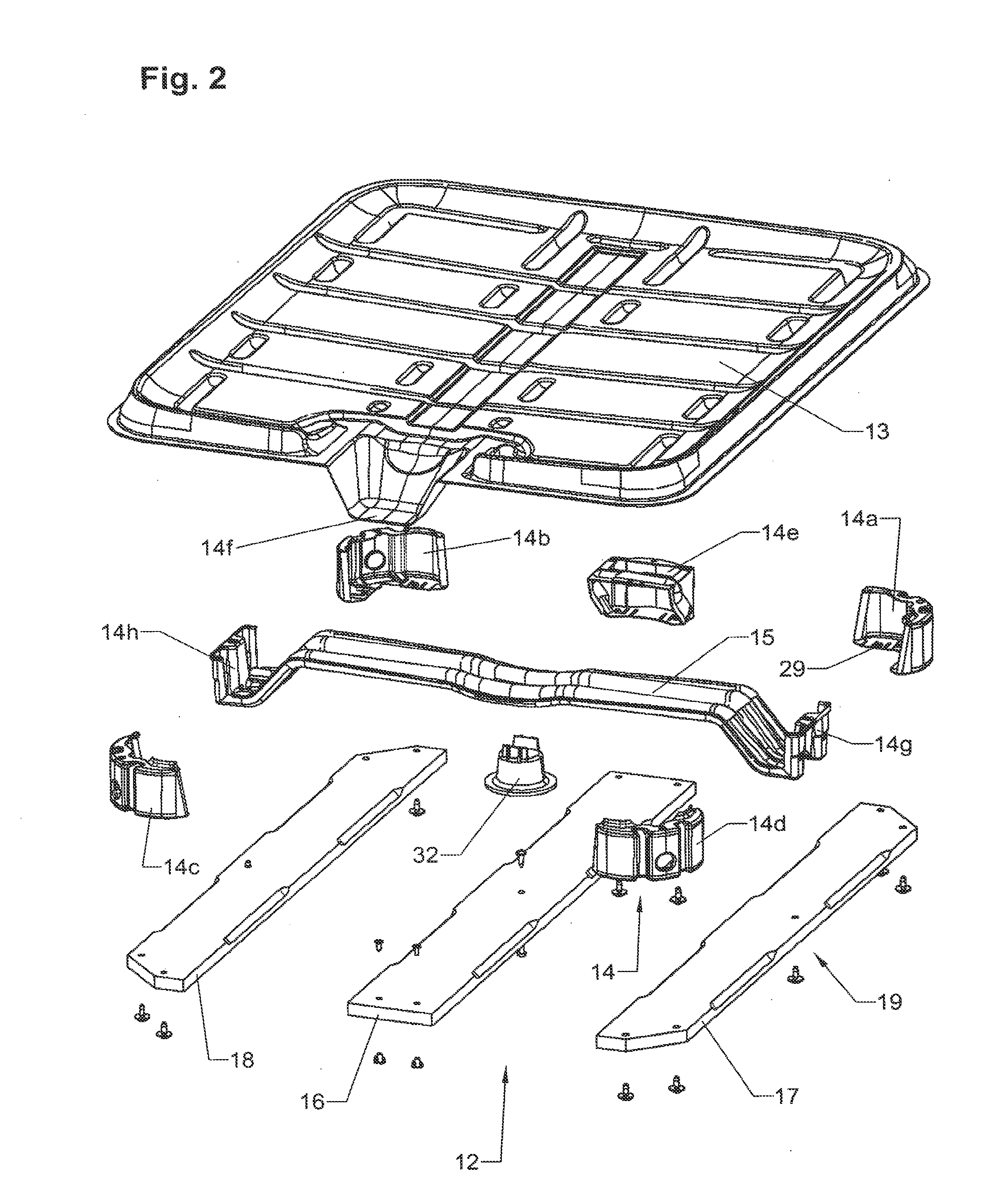 Pallet-like support base for transport and storage containers for liquids