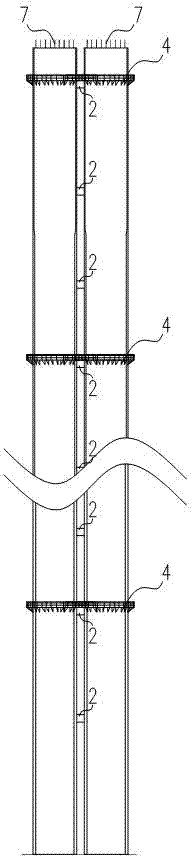 Three-pipe conjoint chimney