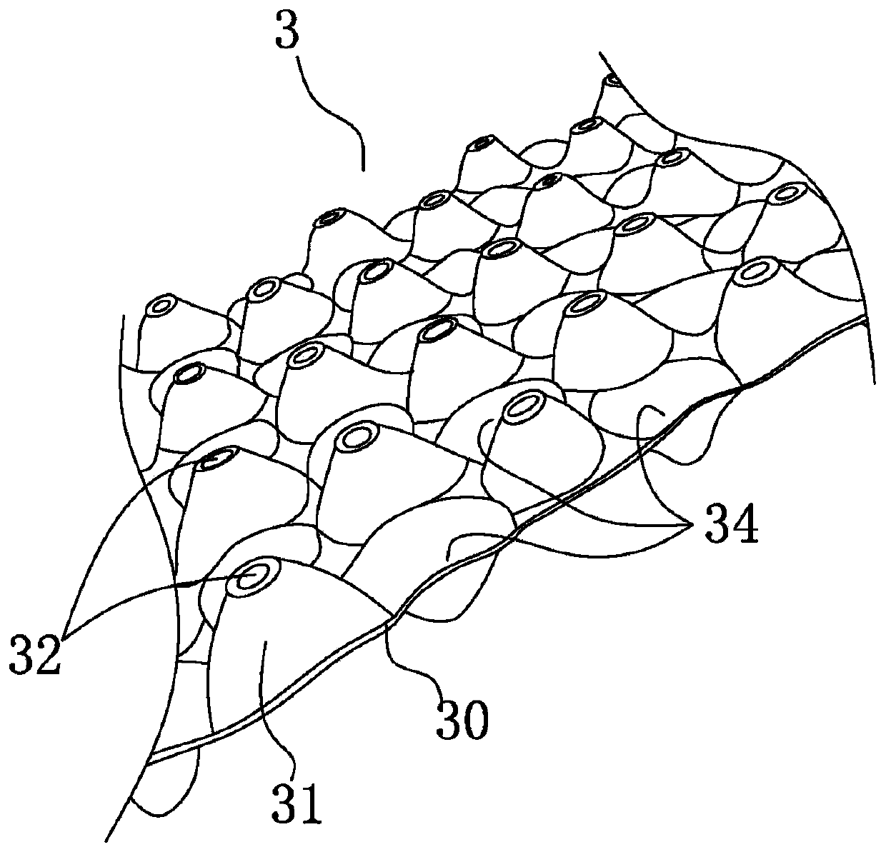 Water discharge structure with anti-floating, seepage-proofing and filtering functions