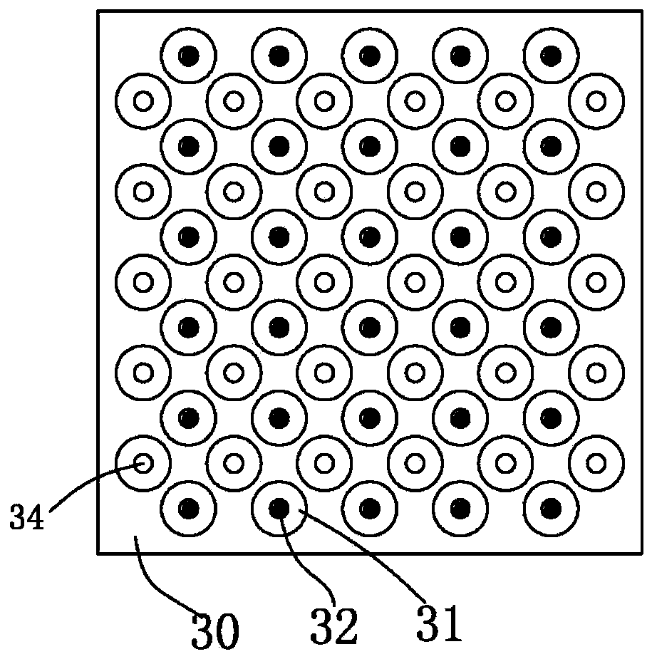 Water discharge structure with anti-floating, seepage-proofing and filtering functions