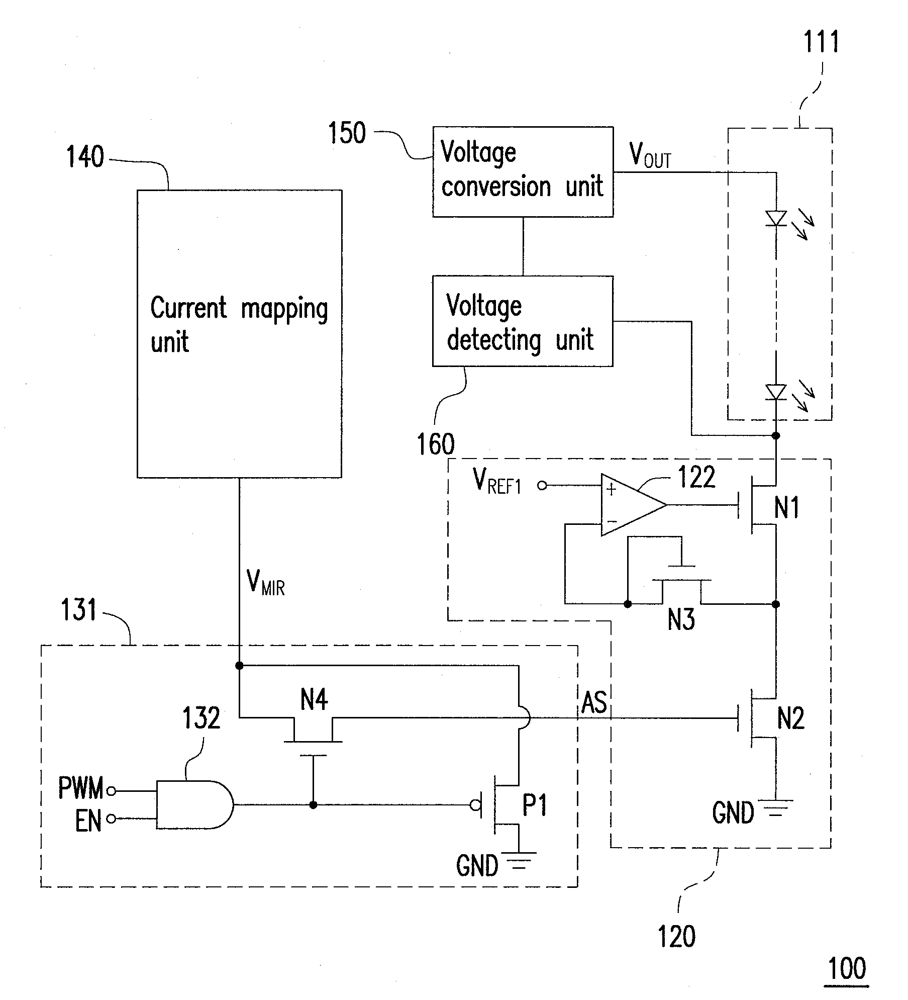 Driving circuit of backlight module