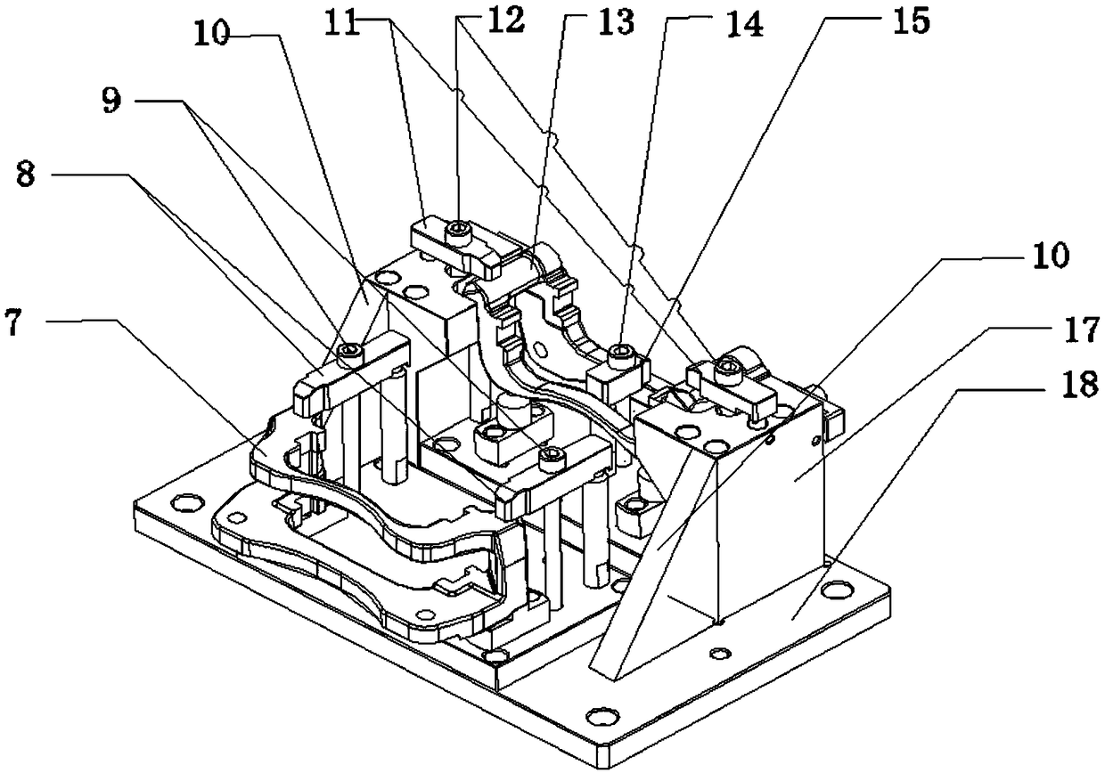 Bracket surface milling, hole drilling and circular arc milling manual tool for machining center