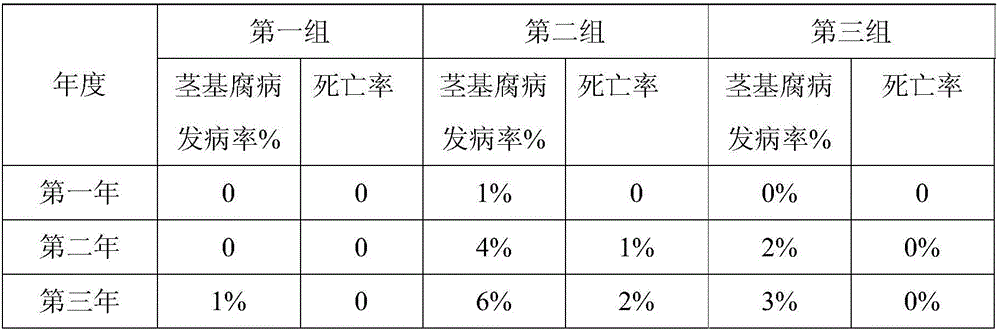 Comprehensive control method for stem rot of passion fruits