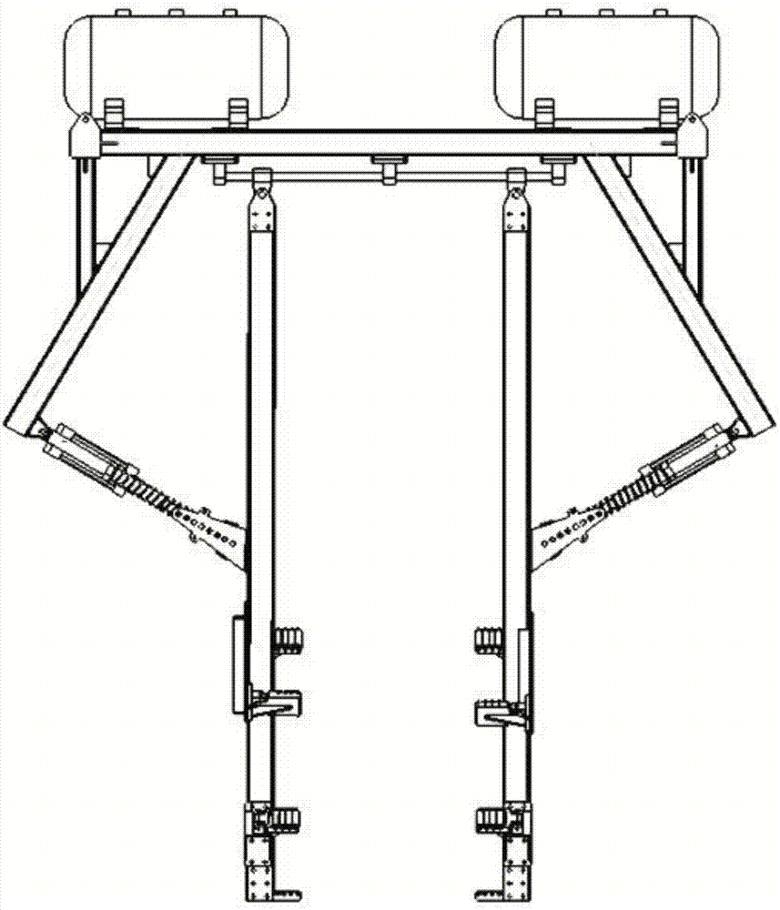 Packaging box drop test clamping device