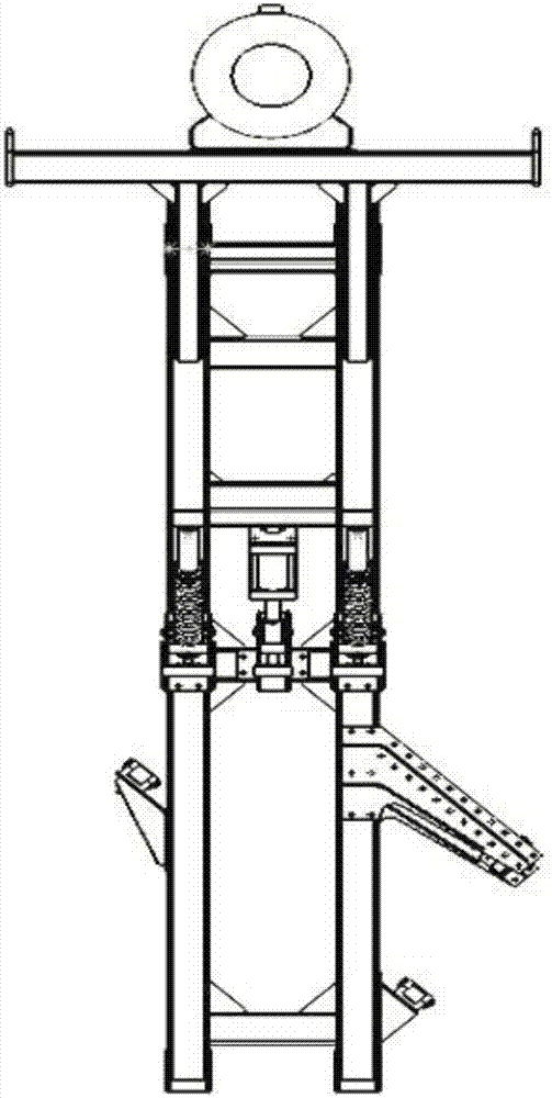 Packaging box drop test clamping device