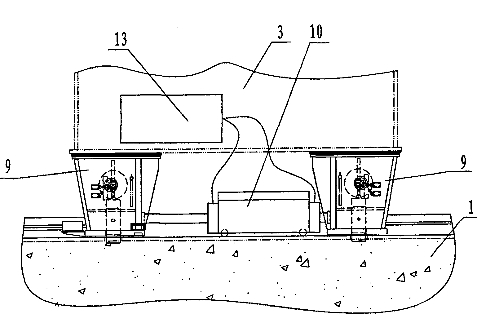 Large-tonnage platform loop wheel machine