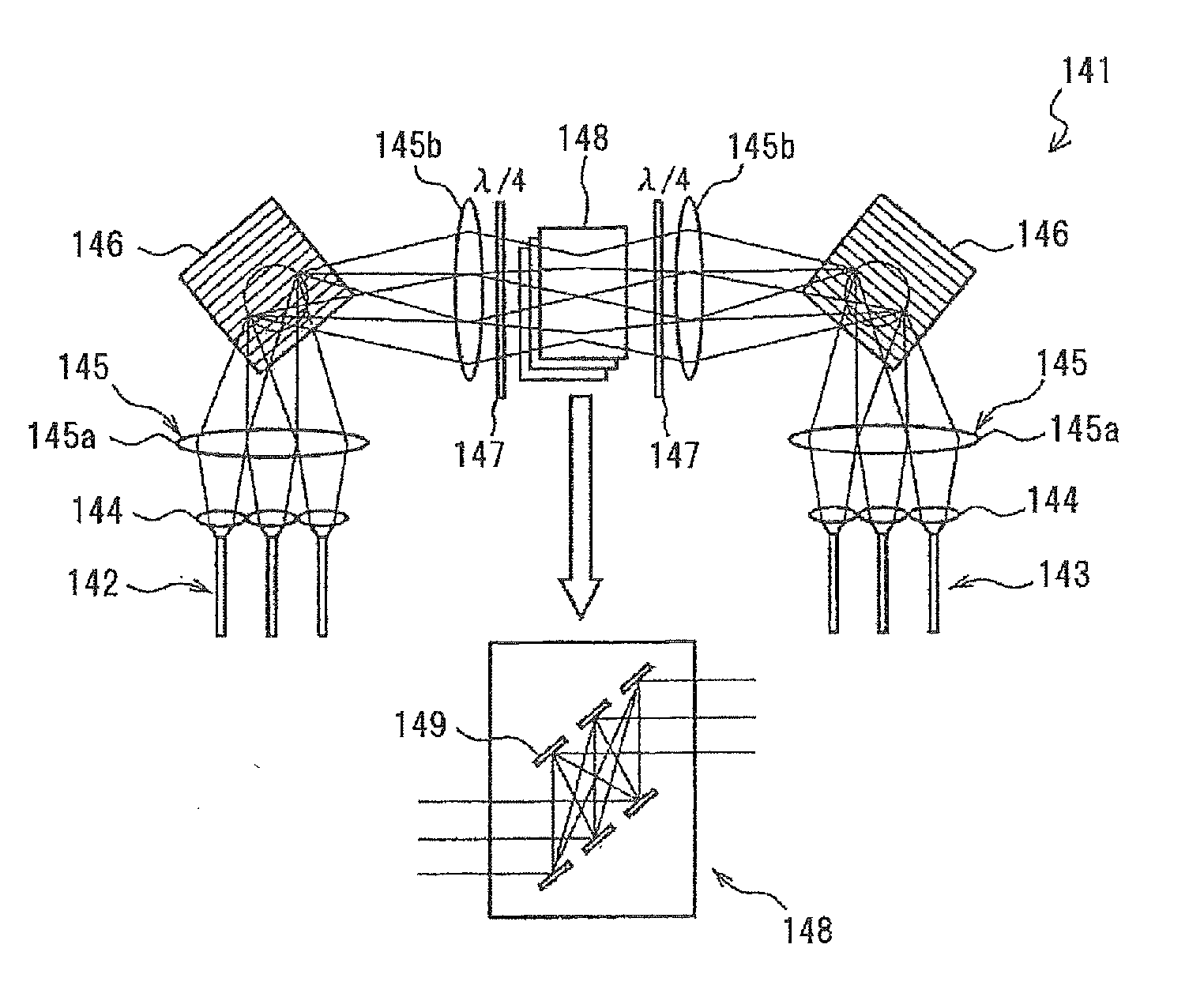 Wavelength cross connect device