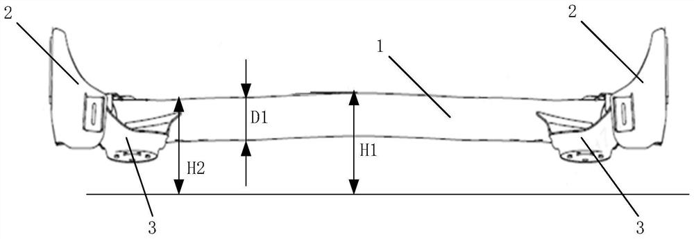 Automobile torsion beam structure and preparation method thereof