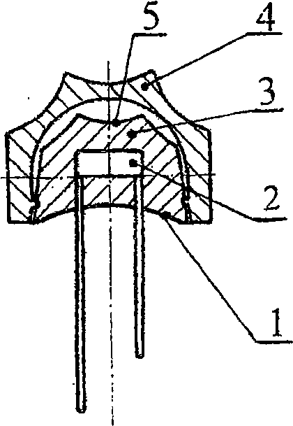 Light emitting diode with good light radiation and color development