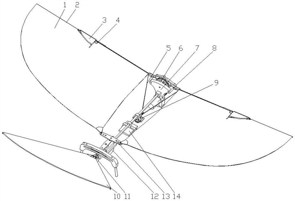 Bionic winglet structure capable of changing streaming of leading edge airfoil surface of flapping-wing aircraft